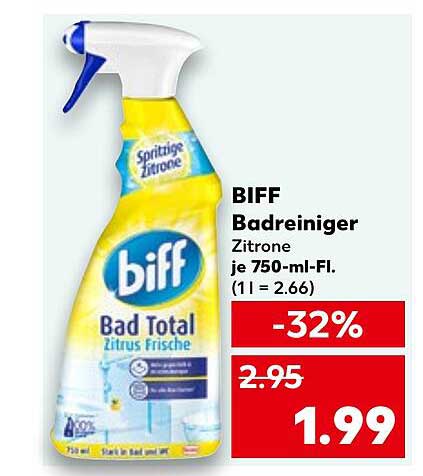 BIFF Badreiniger Zitrone 750 ml