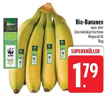 Bio-Bananen aus der Dominikanischen Republik, 1kg