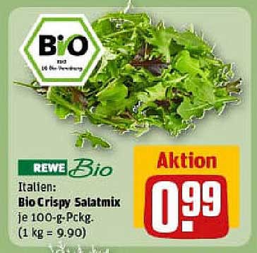 Bio Crispy Salatmix, je 100-g-Pckg.