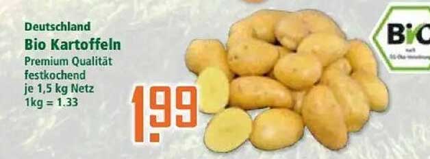 Bio Kartoffeln Premium Qualität festkochend je 1,5 kg Netz