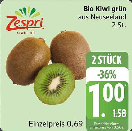 Bio Kiwi grün aus Neuseeland 2 St.