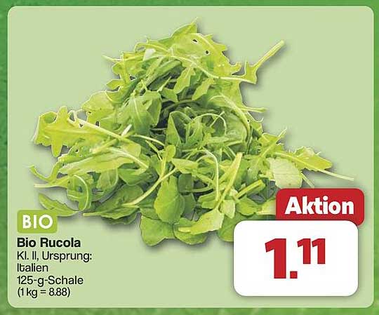 Bio Rucola 125-g-Schale - Aktion vom 06.10. bis 11.10.