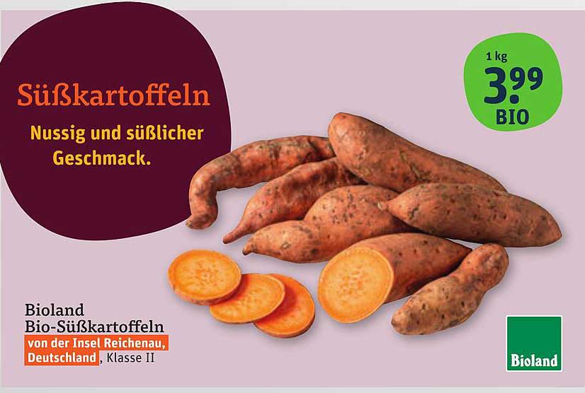 Bioland Bio-Süßkartoffeln von der Insel Reichenau, Deutschland, Klasse II