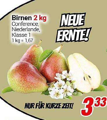 Birnen 2 kg - Neue Ernte aus den Niederlanden