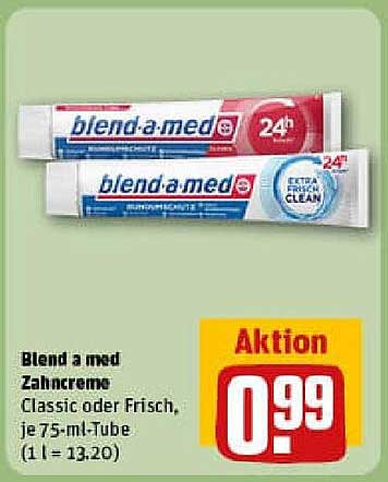 Blend a med Zahnpasta Classic oder Frisch, je 75-ml-Tube