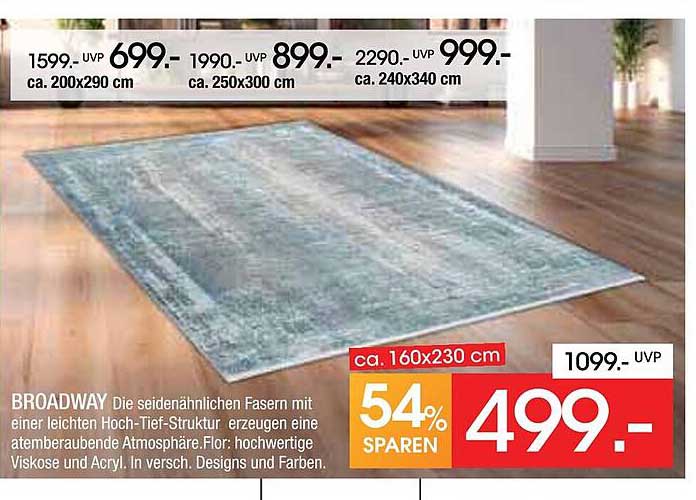 BROADWAY Teppich in verschiedenen Designs und Farben