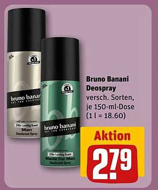 Bruno Banani Deospray - Versch. Sorten, je 150-ml-Dose