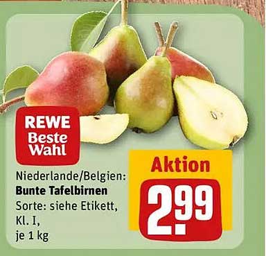 Bunte Tafelbirnen - frisch und lecker