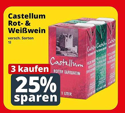 Castellum Rot- & Weißwein - Verschiedene Sorten, 1 Liter