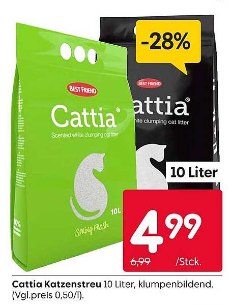 Cattia Katzenstreu 10 Liter - Duftend, klumpenbildend, perfekt für Ihr Zuhause