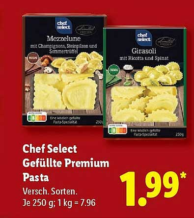 Chef Select Gefüllte Premium Pasta