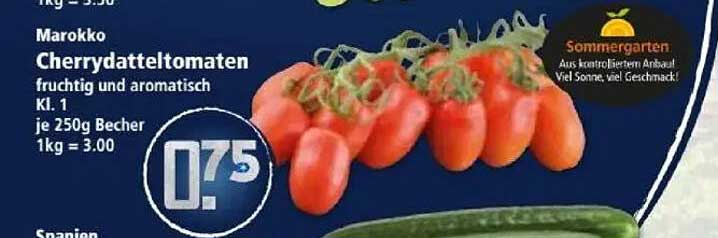 Cherrydatteltomaten aus Marokko - fruchtig und aromatisch