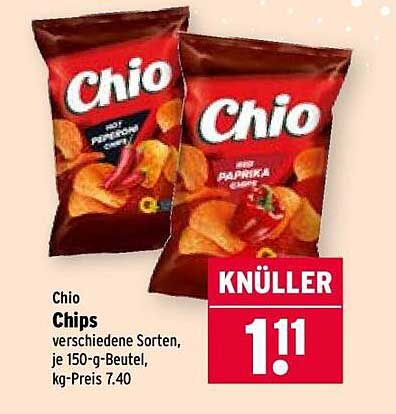 Chio Chips verschiedene Sorten, je 150-g-Beutel