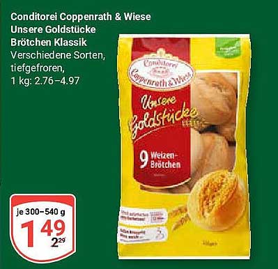 Conditorei Coppenrath & Wiese Unsere Goldstücke Brötchen Klassik