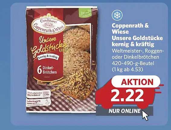 Coppenrath & Wiese Unsere Goldstücke Dinkel-Brötchen 420-490 g