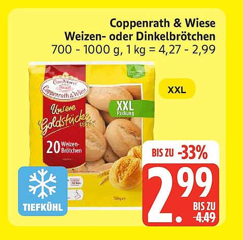 Coppenrath & Wiese Weizen- oder Dinkelbrötchen 20er Pack