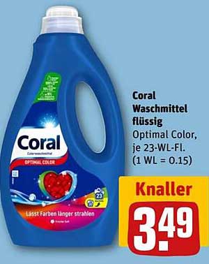 Coral Waschmittel flüssig - Optimal Color 23 WL