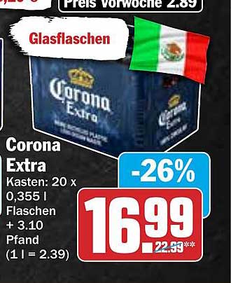 Corona Extra Kasten 20 x 0,355 l Flaschen