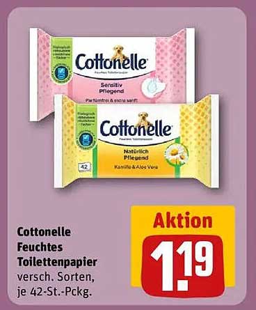 Cottonelle Feuchtes Toilettenpapier, verschiedene Sorten, je 42-St.-Pckg.