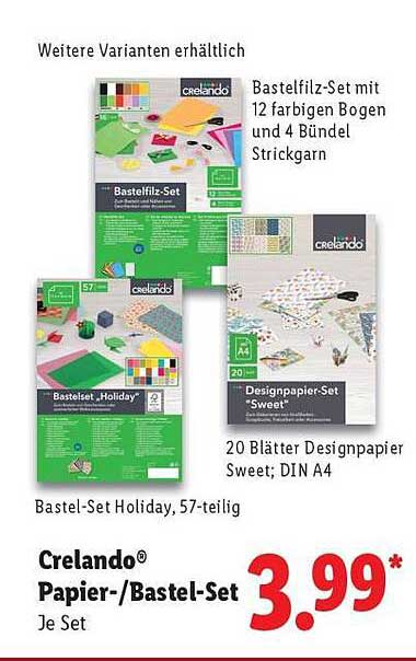 Crelando® Papier-/Bastel-Set