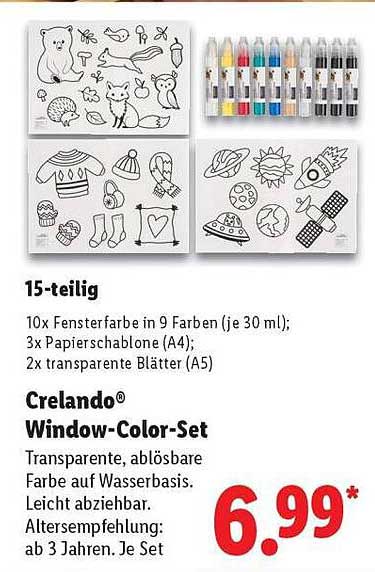 Crelando® Window-Color-Set 15-teilig