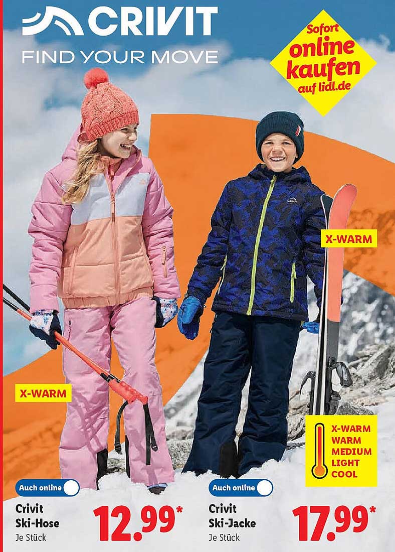 Crivit Ski-Jacke und Ski-Hose für Kinder