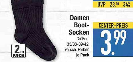 Damen Boot-Socken 2er Pack