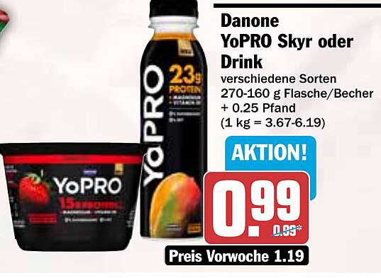 Danone YoPRO Skyr oder Drink - Aktion!