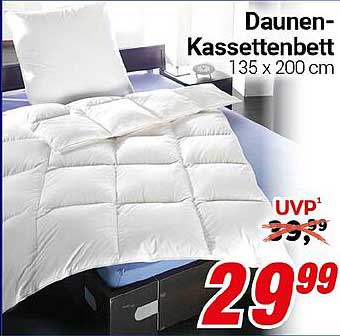 Daunen-Kassettenbett 135 x 200 cm