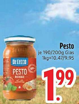 De Cecco Pesto Rosso 190/200g Glas