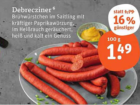 Debrecziner Brühwürstchen im Saitling mit kräftiger Paprikawürzung