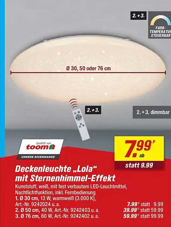 Deckenleuchte „Lola“ mit Sternenhimmel-Effekt