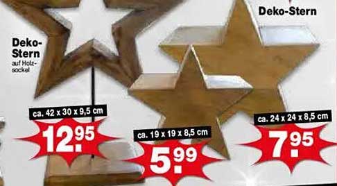 Deko-Stern auf Holzsockel