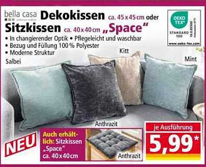Dekokissen "Space" von bella casa