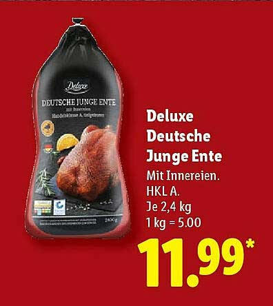 Deluxe Deutsche Junge Ente mit Innereien, 2,4 kg