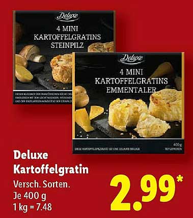 Deluxe Kartoffelgratin - Verschiedene Sorten