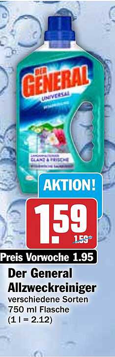 Der General Allzweckreiniger 750 ml Flasche - verschiedene Sorten