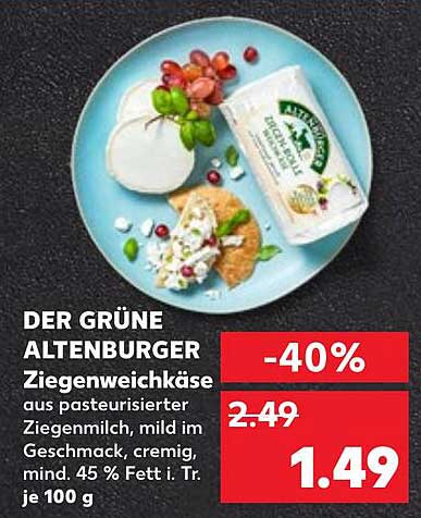 DER GRÜNE ALTENBURGER Ziegenweichkäse