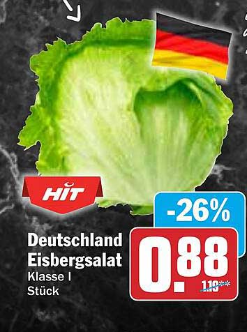 Deutschland Eisbergsalat Klasse I Stück