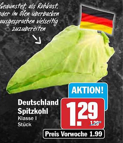 Deutschland Spitzkohl Klasse I Stück