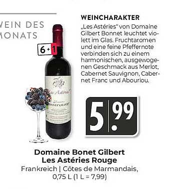 Domaine Bonet Gilbert Les Astéries Rouge - 0,75L