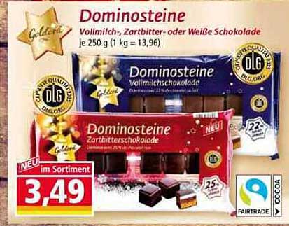 Dominosteine Vollmilch-, Zartbitter- oder Weiße Schokolade