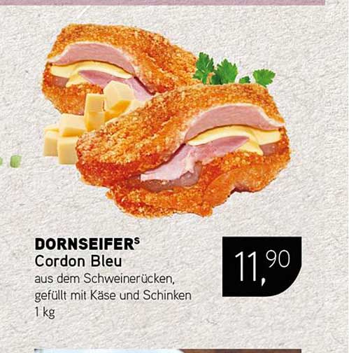 DORNSEIFERS Cordon Bleu aus dem Schweinerücken, gefüllt mit Käse und Schinken, 1 kg