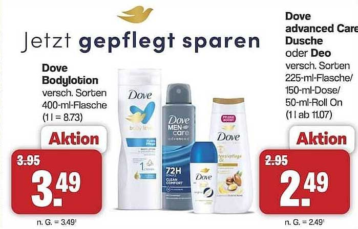 Dove Bodylotion 400-ml-Flasche, verschiedene Sorten