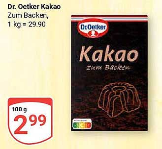 Dr. Oetker Kakao Zum Backen