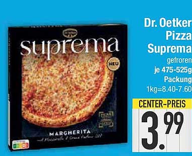 Dr. Oetker Pizza Suprema Margherita 475-525g