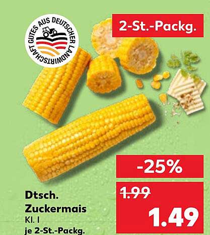 Dt. Zuckermais 2-St.-Packg.