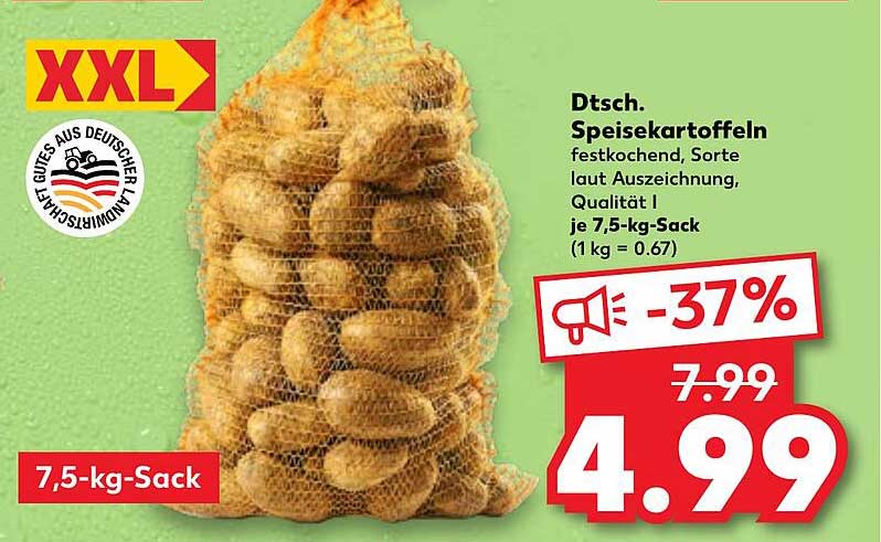 Dtsch. Speisekartoffeln festkochend, 7,5-kg-Sack