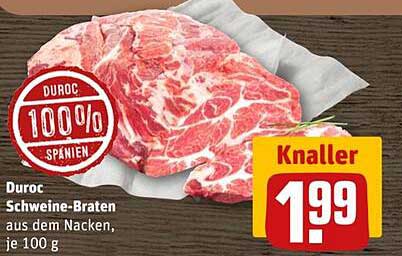 Duroc Schweine-Braten aus dem Nacken, je 100 g