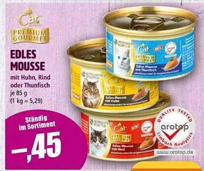EDLES MOUSSE mit Huhn, Rind oder Thunfisch 85 g